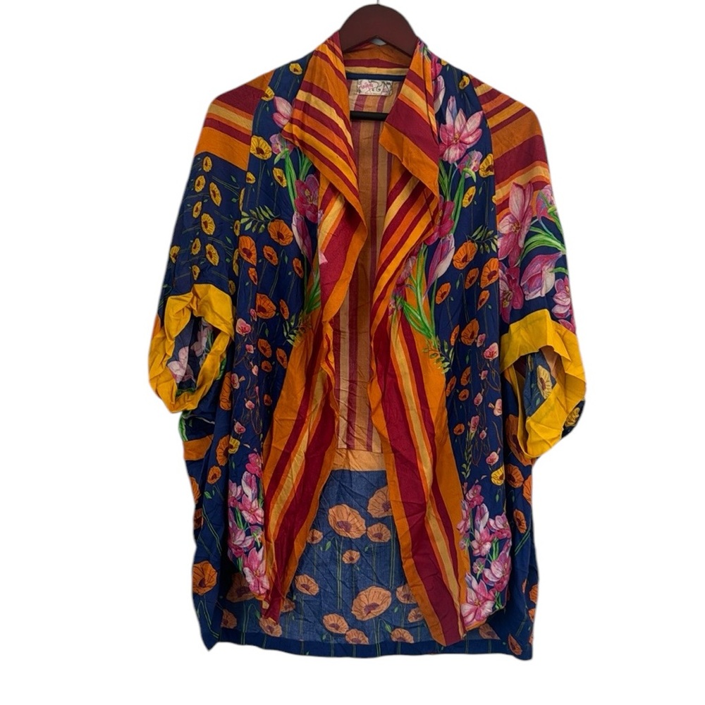 Free people all tous Colorful Striped Floral Kimono